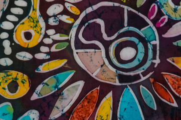 Obraz premium Tadpoles and whitebaits, fragment, hot batik