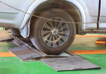Automotive dynamic test for transportation registration, roller brake tester © naraichal