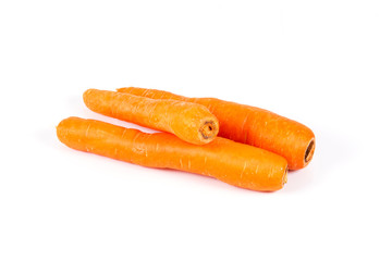 Carrots isolated over white background