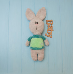 big plush crocheted bunny