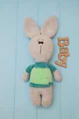 big plush crocheted bunny