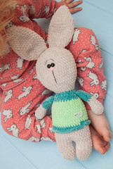 big plush crocheted bunny