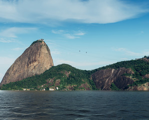 Digital composite of flooded SugarLoaf Mountain in Rio de Janeiro, Brazil