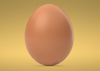 3D model chicken egg. 3d render. 3D image.