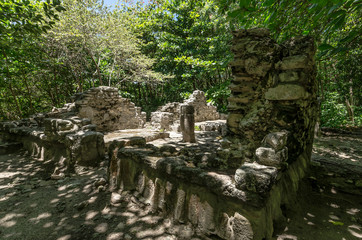 San Miguelito Archaeology Site in Cancun, Mexico