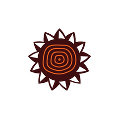 Aboriginal art logo design vector template