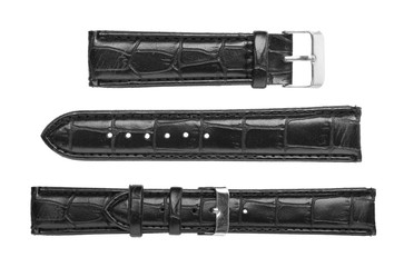 Leather wrist watch strap (with clipping path) isolated on white background