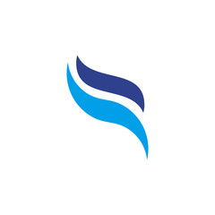 Wave icon logo design vector template