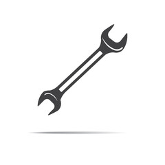 Spanner icon isolated on white background. One of Construction Materials