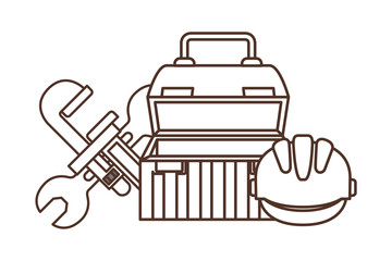 construction tool box isolated icon