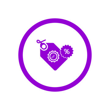 Discount,price,sale, shopping,offer,  business product discount dark violet color icon