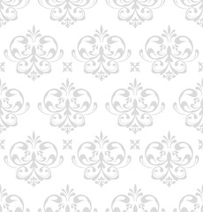 Beautiful damask pattern. Royal pattern with floral ornament. Seamless wallpaper with a damask pattern. 