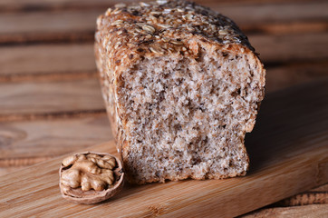 bread on a wooden table
