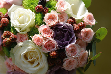 bouquet of white roses