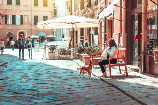 Little road in Finale Ligure - Italy