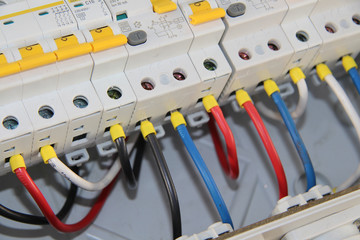 installation of wires into the breaker