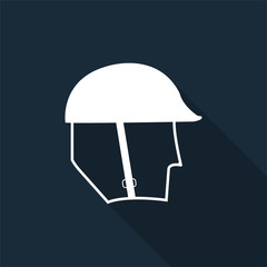 Symbol Wear Head Protection Sign on black background,vector illustration