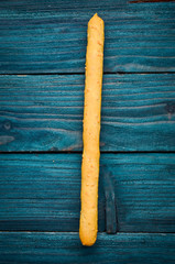 Salt snacks for beer. Top view. Free space for your text. Rustic style.