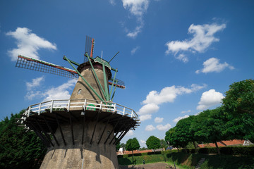 mill in Axel, The Netherlands. Space for text