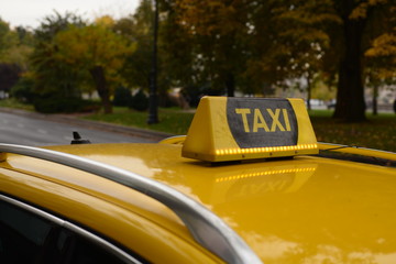 taxi on the road