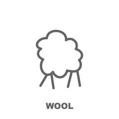 Wool icon. Element of row matterial icon. Thin line icon for website design and development, app development. Premium icon
