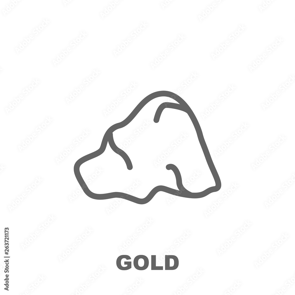 Poster gold icon. element of row matterial icon. thin line icon for website design and development, app dev
