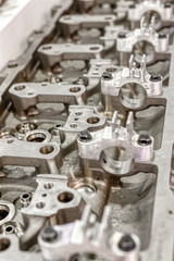 The cylinder head of the internal combustion engine.