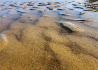 Sandy bottom of the sea.