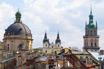 Lviv panoramic view from 36 Po restaurant