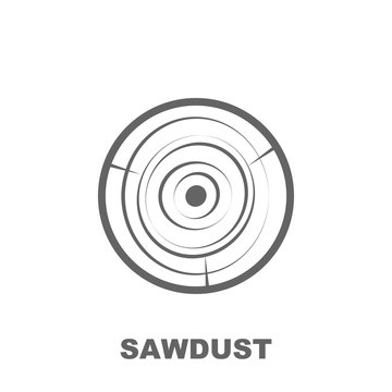 Sawdust icon. Element of row matterial icon. Thin line icon for website design and development, app development. Premium icon