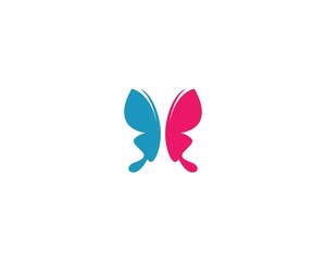 Fototapeta na wymiar Butterfly logo vector icon