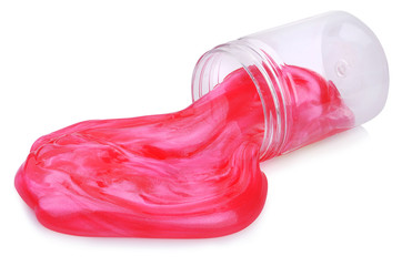 Slime antistress toy in plastic bottle temlate