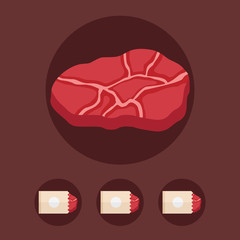 Meat vector illustration for butchery and food menu
