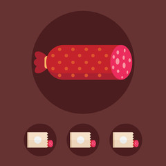 Meat vector illustration for butchery and food menu