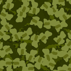 Forest camouflage of various shades of green colors