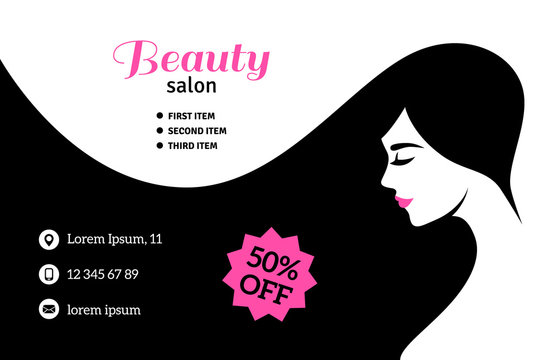 Fashion Woman card template