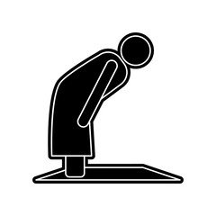 Muslim prayer icon. Element of Arabian for mobile concept and web apps icon. Glyph, flat icon for website design and development, app development