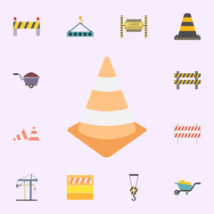 road cone colored icon. Building materials icons universal set for web and mobile