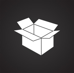 Box icon on background for graphic and web design. Simple vector sign. Internet concept symbol for website button or mobile app.