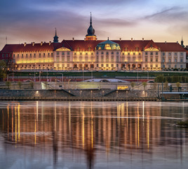 Zamek Królewski w Warszawie - Warsaw Royal Castle by night
