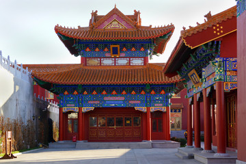Obraz premium Китай, Яньцзи, буддийский храм Дунлайсы. China, Yanji, Buddhist temple Danlisa.