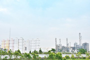 Chemical plant of refinery storage tanks