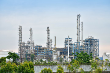 Chemical plant of refinery storage tanks