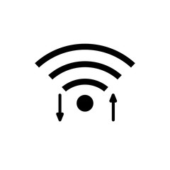 Wifi sign with arrows- simple icon