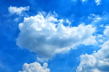 Obraz premium Blue Sky and Clouds Background.