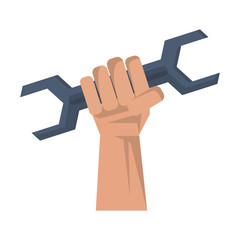 Hand holding wrench construction and repair