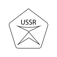 the USSR quality mark icon. Element of Communism Capitalism for mobile concept and web apps icon. Outline, thin line icon for website design and development, app development