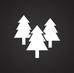 Obraz premium Outdoor landscape icon on background for graphic and web design. Simple vector sign. Internet concept symbol for website button or mobile app.
