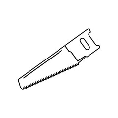 Hand saw icon. Element of Constraction tools for mobile concept and web apps icon. Outline, thin line icon for website design and development, app development