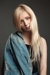 Young woman with beautiful blonde hair.